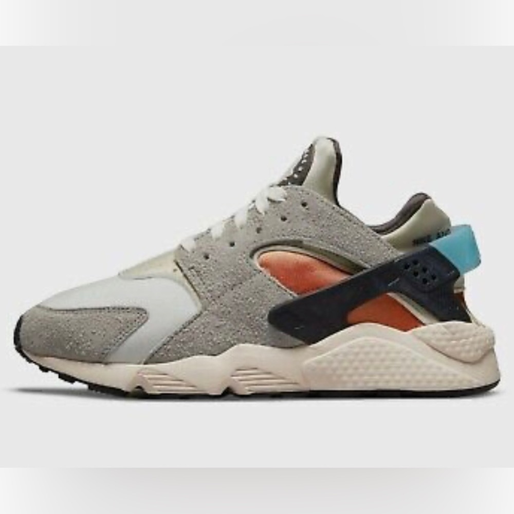Nike Women's Air Huarache Shoes Sneakers Moon Fossil/Blue